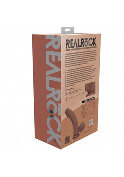 Realrock Dual Layer Vibrating Dildo Warm Tan 8"