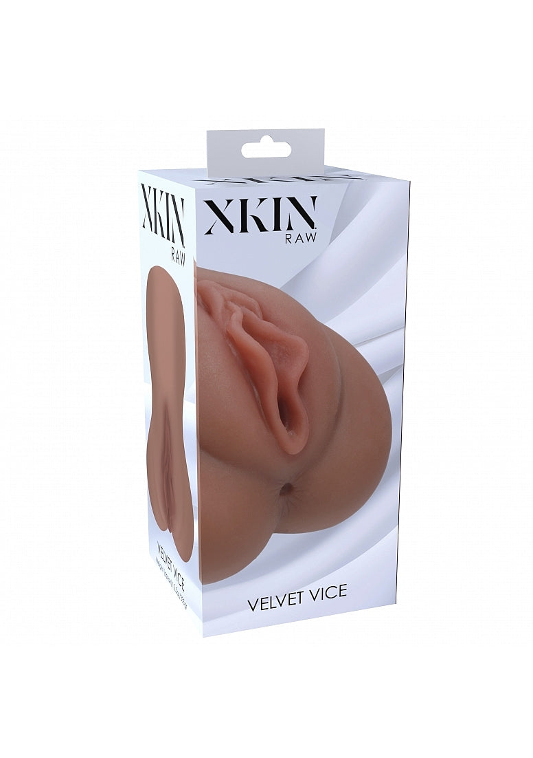 Xkin RAW Velvet Vice Large Masturbator Brown
