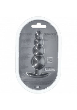 Ouch! Beaded Anal Plug Gun Metal