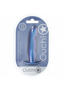 Ouch! Finger Anal Plug Metallic Blue
