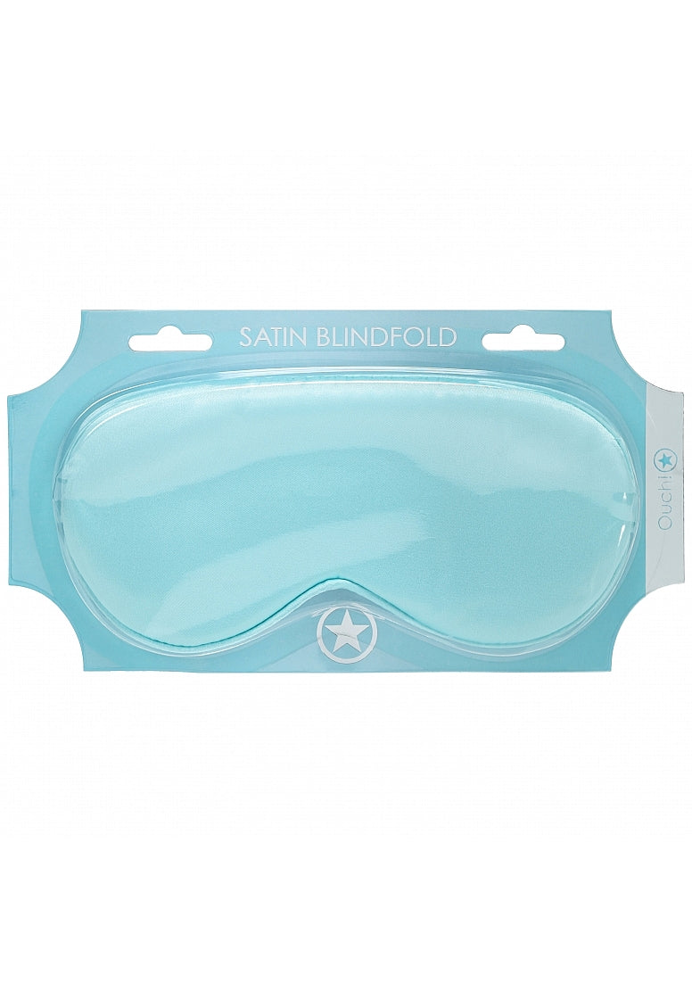 Ouch! Powder Blue Satin Blindfold Mask