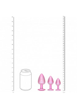 Ouch! Paris Metal Anal Plug Set Pink