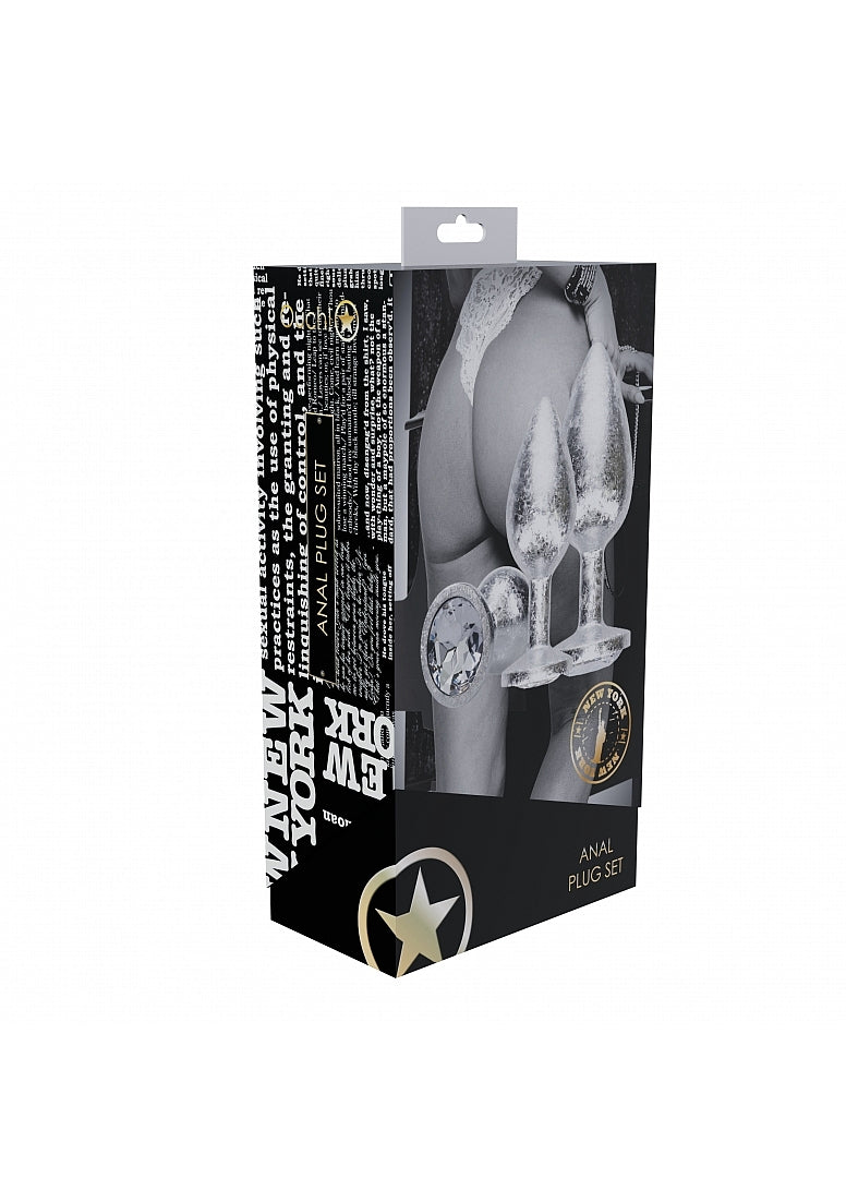Ouch! New York Metal Anal Plug Set Silver