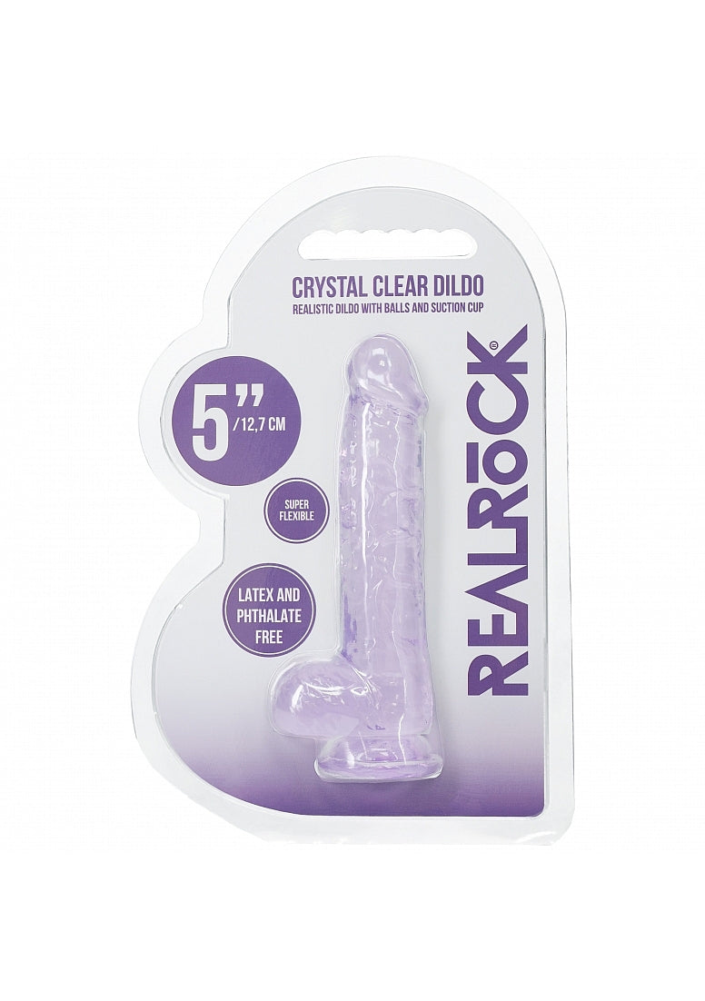 RealRock CC Dildo Balls Purple 5"