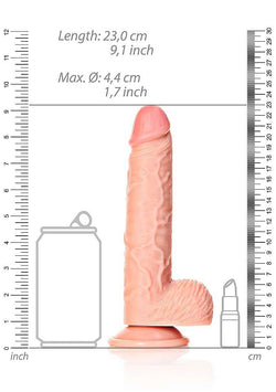 RealRock Straight Realistic Dildo With Balls 8"