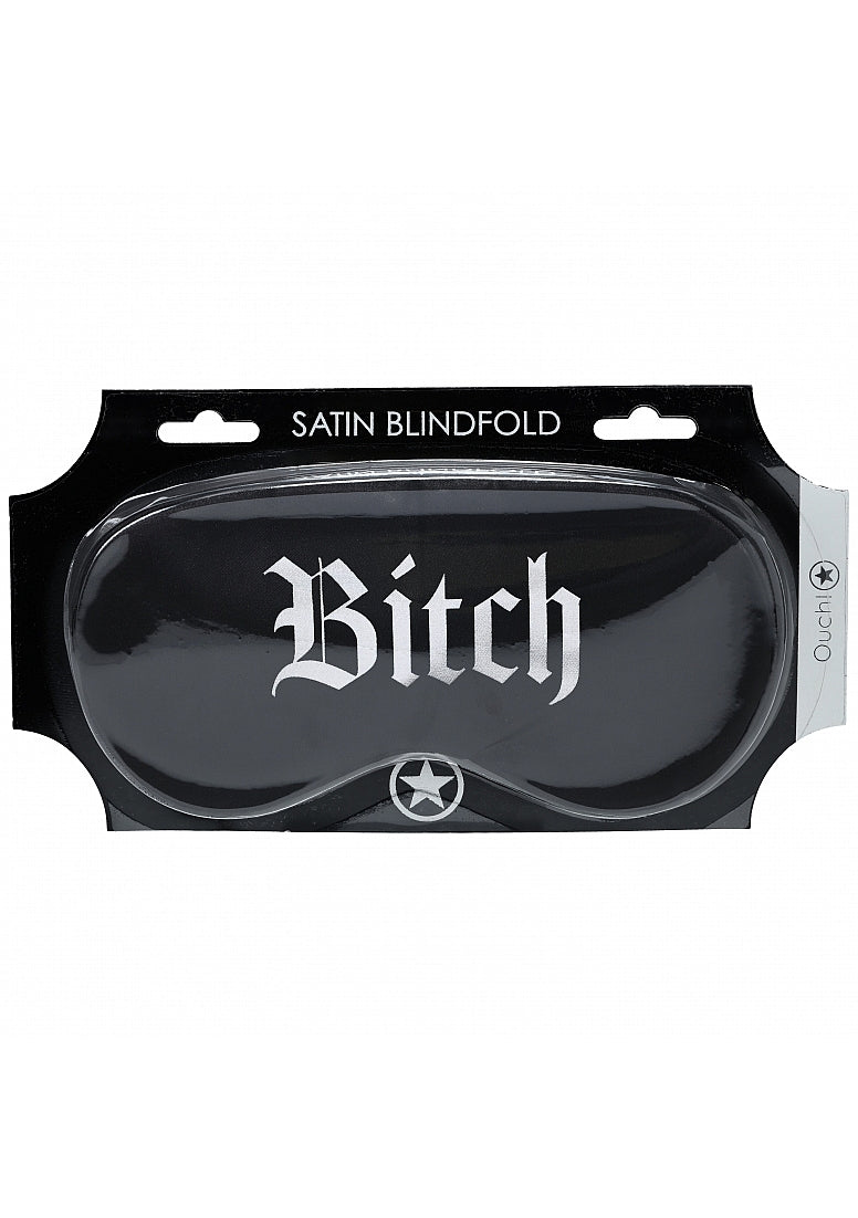 Ouch! Bitch Satin Mask Black