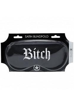 Ouch! Bitch Satin Mask Black