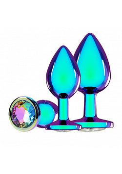 Ouch! Venice Metal Anal Plug Set Iridescent
