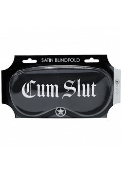 Ouch! Cum Slut Satin Mask Black
