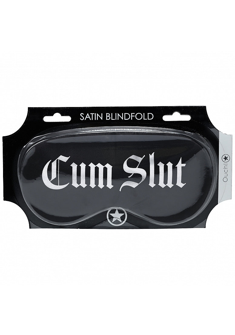 Ouch! Cum Slut Satin Mask Black