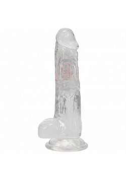 RealRock LED Vibrating Dildo with Balls 7"