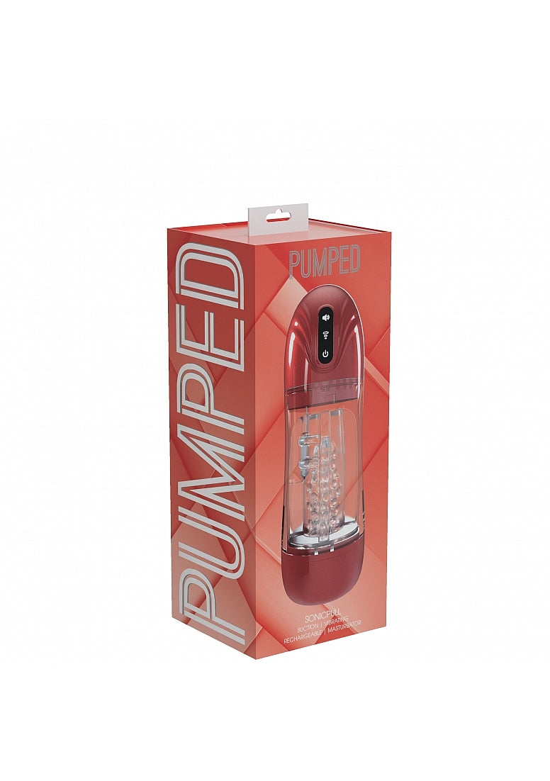 PUMPED SonicPull Masturbator 10 Func Red