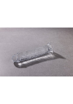 RealRock Crystal Clear Straight Dildo Transparent 8"