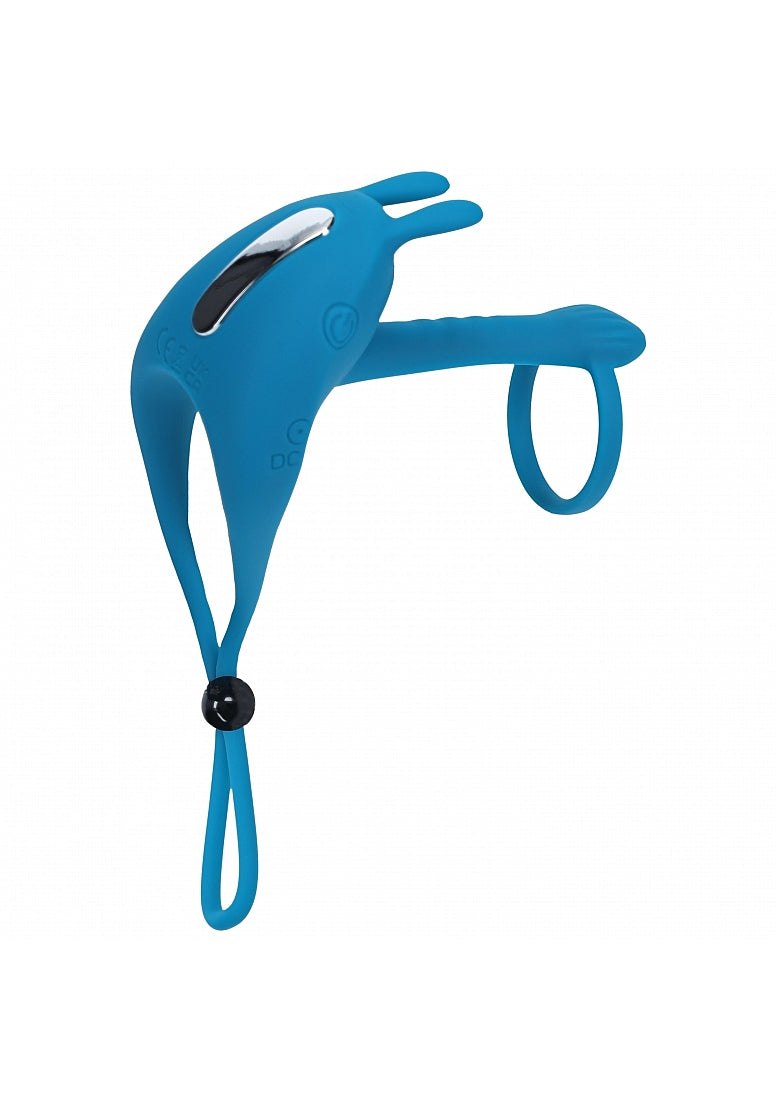 LEVELZ Bunny Vibe Lasso Cock Ring Teal