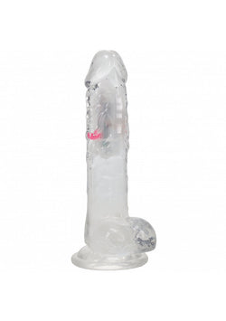 RealRock LED Vibrating Dildo with Balls 8"