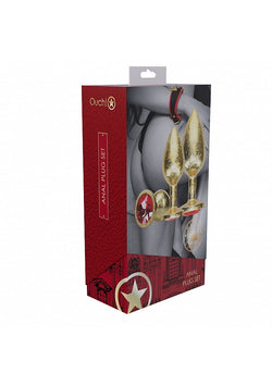 Ouch! Milan Metal Anal Plug Set Gold