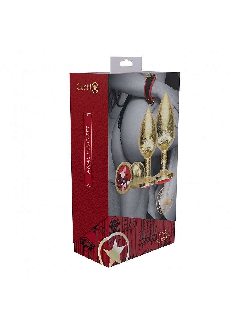 Ouch! Milan Metal Anal Plug Set Gold