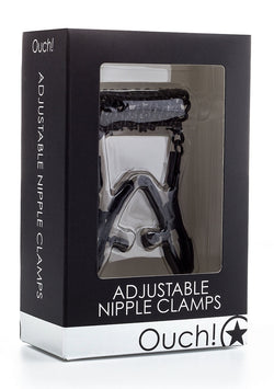 Ouch! Black Adjustable Nipple Clamps