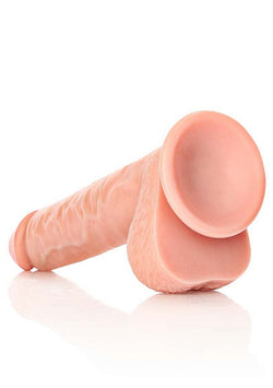 RealRock Straight Realistic Dildo Flesh Color Balls 10"