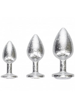 Ouch! New York Metal Anal Plug Set Silver