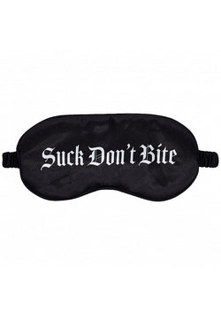 Ouch! Suck Don't Bite Satin Mask Black