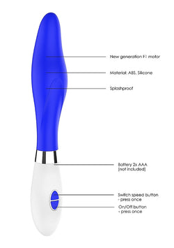 Athamas Ultra Soft Silicone Vibrator Neon Royal Blue