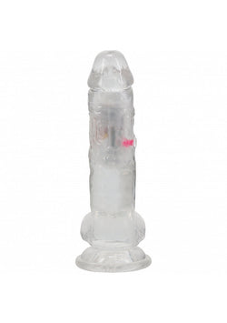 RealRock LED Vibrating Dildo with Balls 7"