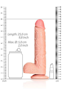 RealRock Straight Realistic Dildo With Balls 9"