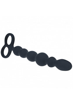LEVELZ Beaded Silicone Anal Probe Black
