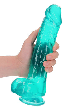 RealRock CC Dildo Balls Turquoise 10"