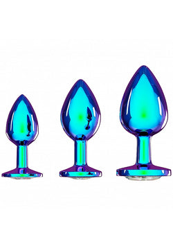 Ouch! Venice Metal Anal Plug Set Iridescent