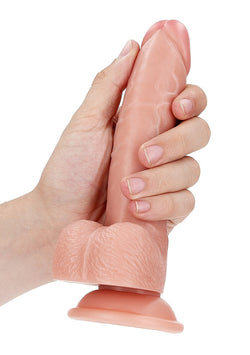RealRock Curved Realistic Dildo With Balls 7"