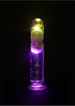 RealRock LED Vibrating Dildo No Balls 7"