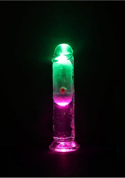 RealRock LED Vibrating Dildo No Balls 6"