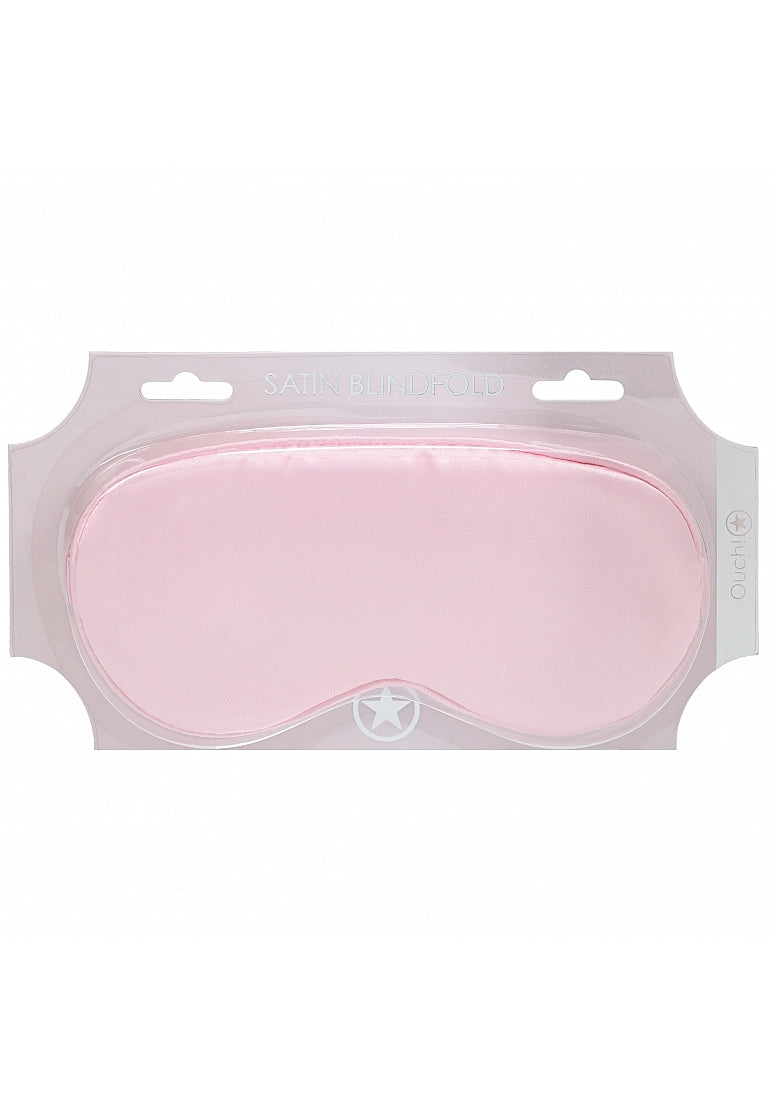 Ouch! Powder Pink Satin Blindfold Mask