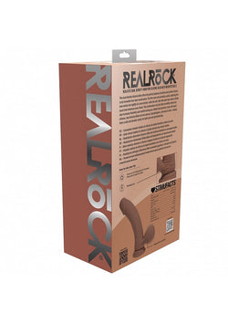 Realrock Dual Layer Vibrating Dildo Tan 7"