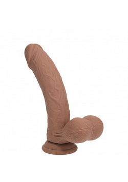 Realrock Dual Layer Vibrating Dildo Tan 7"