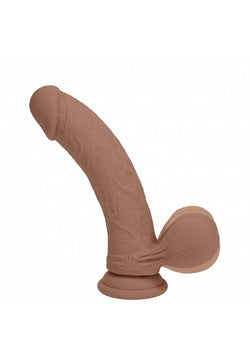 Realrock Dual Layer Vibrating Dildo Tan 7"