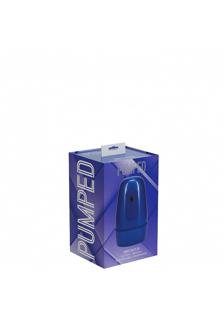 PUMPED Vibrobator Masturbator 9 Function Blue