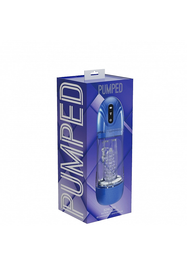 PUMPED SonicPull Masturbator Metallic Blue