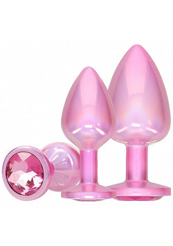 Ouch! Paris Metal Anal Plug Set Pink