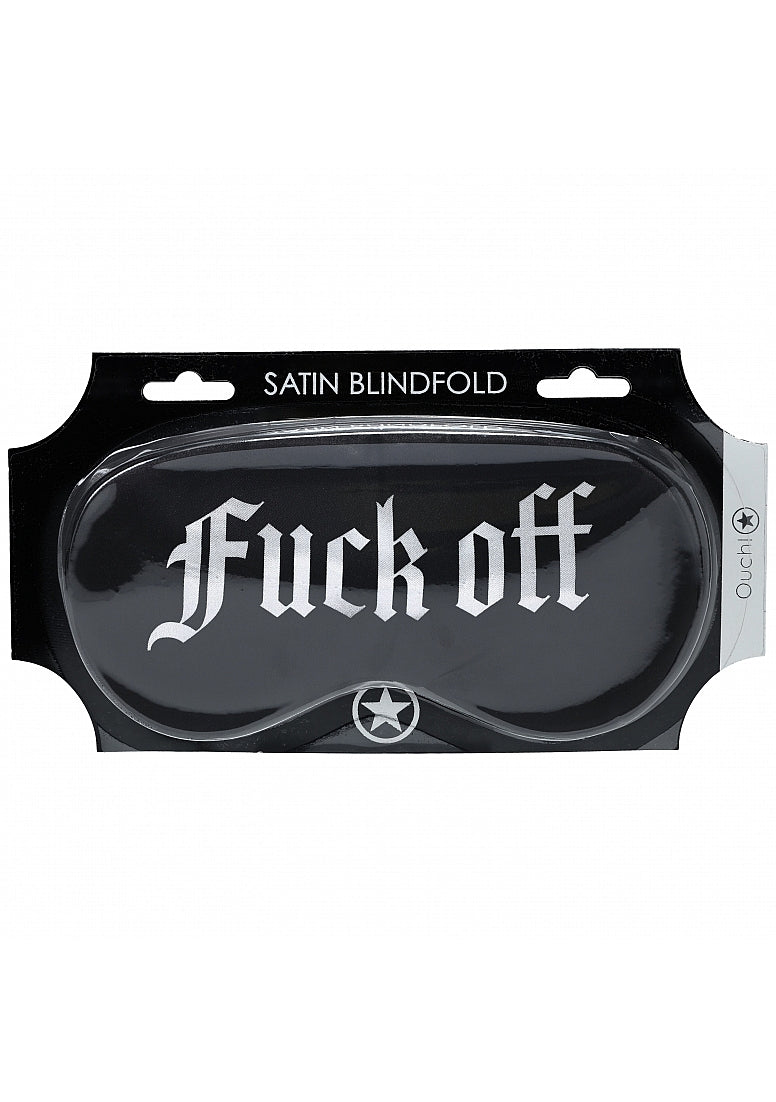 Ouch! Fuck Off Satin Mask Black