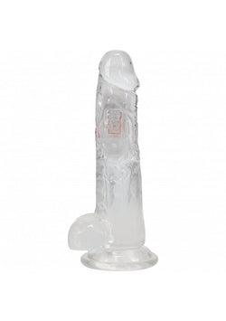 RealRock LED Vibrating Dildo with Balls 8"