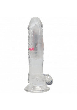 RealRock LED Vibrating Dildo with Balls 6"