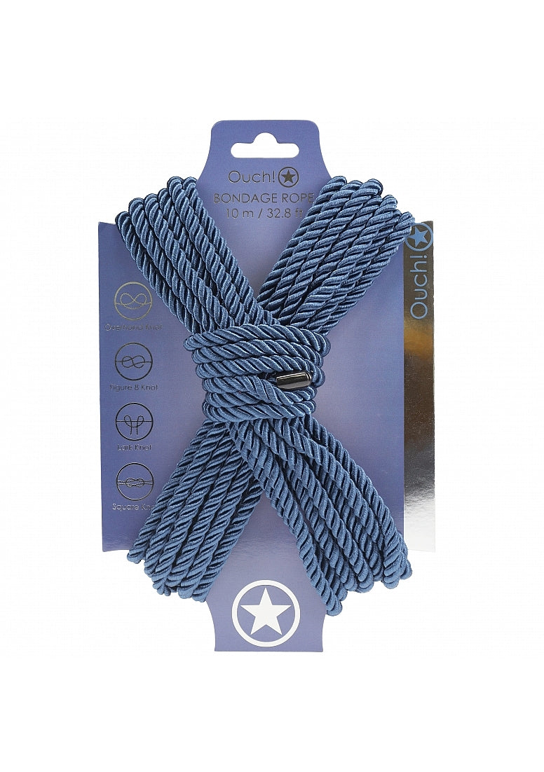 Ouch! Bondage Rope 10 Meter Nylon Navy Blue