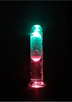 RealRock LED Vibrating Dildo No Balls 6"