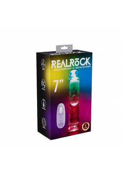 RealRock LED Vibrating Dildo No Balls 7"