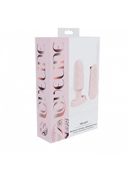 Loveline Velvet Remote Vibrating Plug Pink