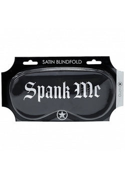 Ouch! Spank Me Satin Mask Black