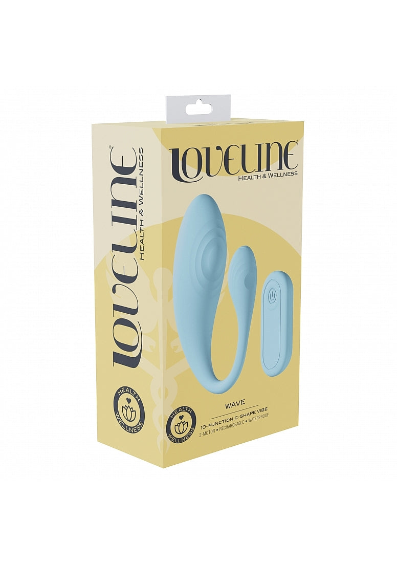 Loveline Wave C-Shape Vibe Remote Blue